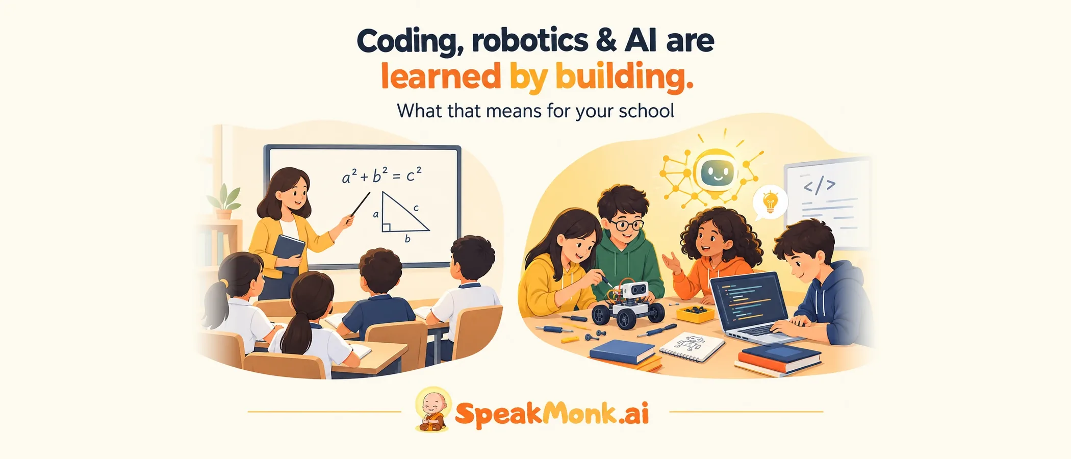 Coding, robotics and AI can't be taught like Maths. Here's what that means for your school